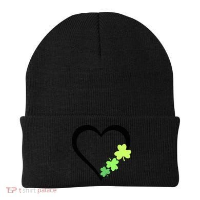 St Patricks Day, Funny St Patricks Day, St Patricks Day Heart Clover Beanie