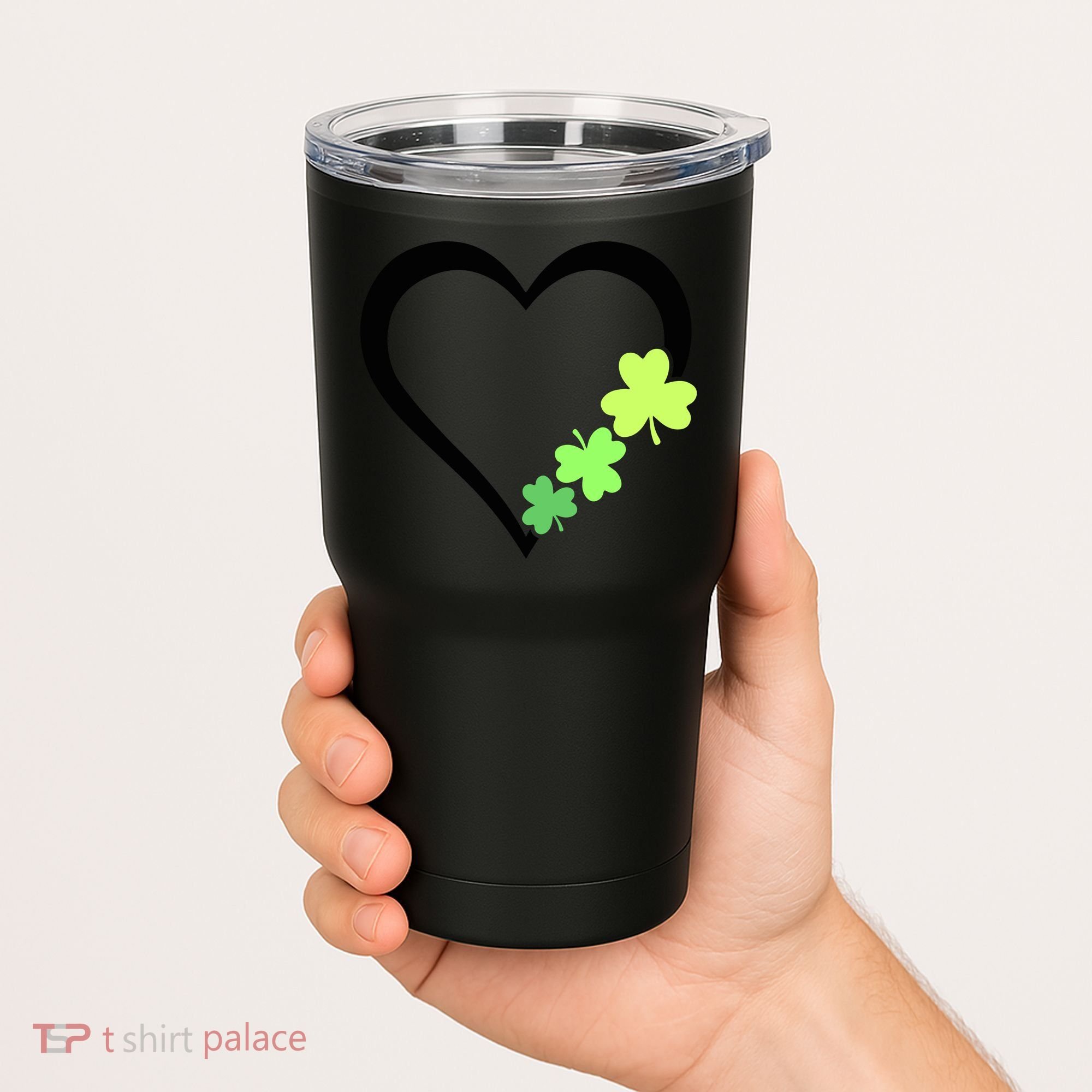 St Patricks Day, Funny St Patricks Day, St Patricks Day Heart Clover Tumbler