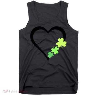 St Patricks Day, Funny St Patricks Day, St Patricks Day Heart Clover Tank Top