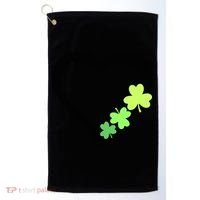 St Patricks Day, Funny St Patricks Day, St Patricks Day Heart Clover Golf Towel thumb 0