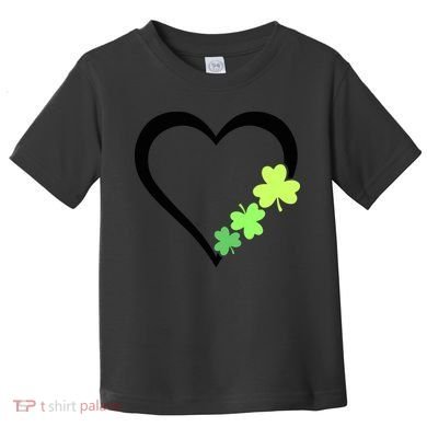 St Patricks Day, Funny St Patricks Day, St Patricks Day Heart Clover Toddler T-Shirt