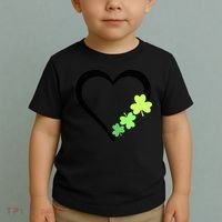 St Patricks Day, Funny St Patricks Day, St Patricks Day Heart Clover Toddler T-Shirt thumb 2