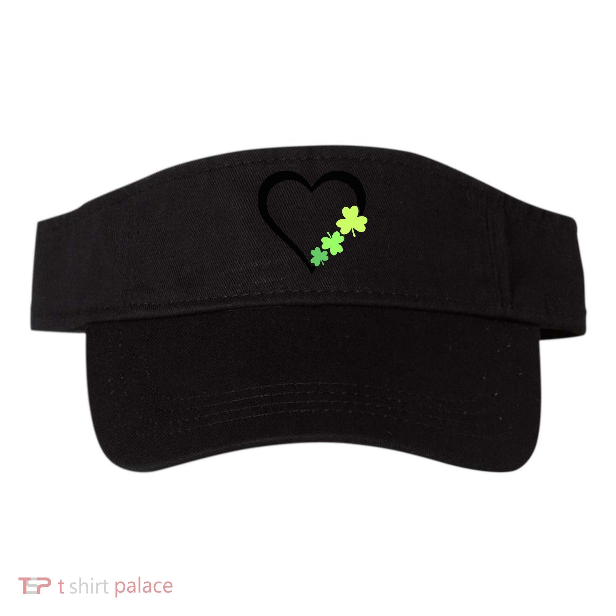 St Patricks Day, Funny St Patricks Day, St Patricks Day Heart Clover Visor