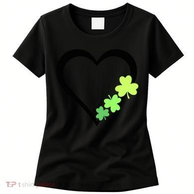 St Patricks Day, Funny St Patricks Day, St Patricks Day Heart Clover Women's T-Shirt