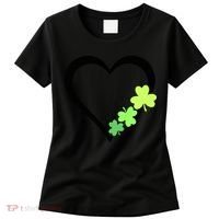 St Patricks Day, Funny St Patricks Day, St Patricks Day Heart Clover Women's T-Shirt thumb 0