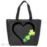 St Patricks Day, Funny St Patricks Day, St Patricks Day Heart Clover Tote Bag thumb 0