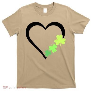 St Patricks Day, Funny St Patricks Day, St Patricks Day Heart Clover T-Shirt