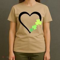 St Patricks Day, Funny St Patricks Day, St Patricks Day Heart Clover T-Shirt thumb 4