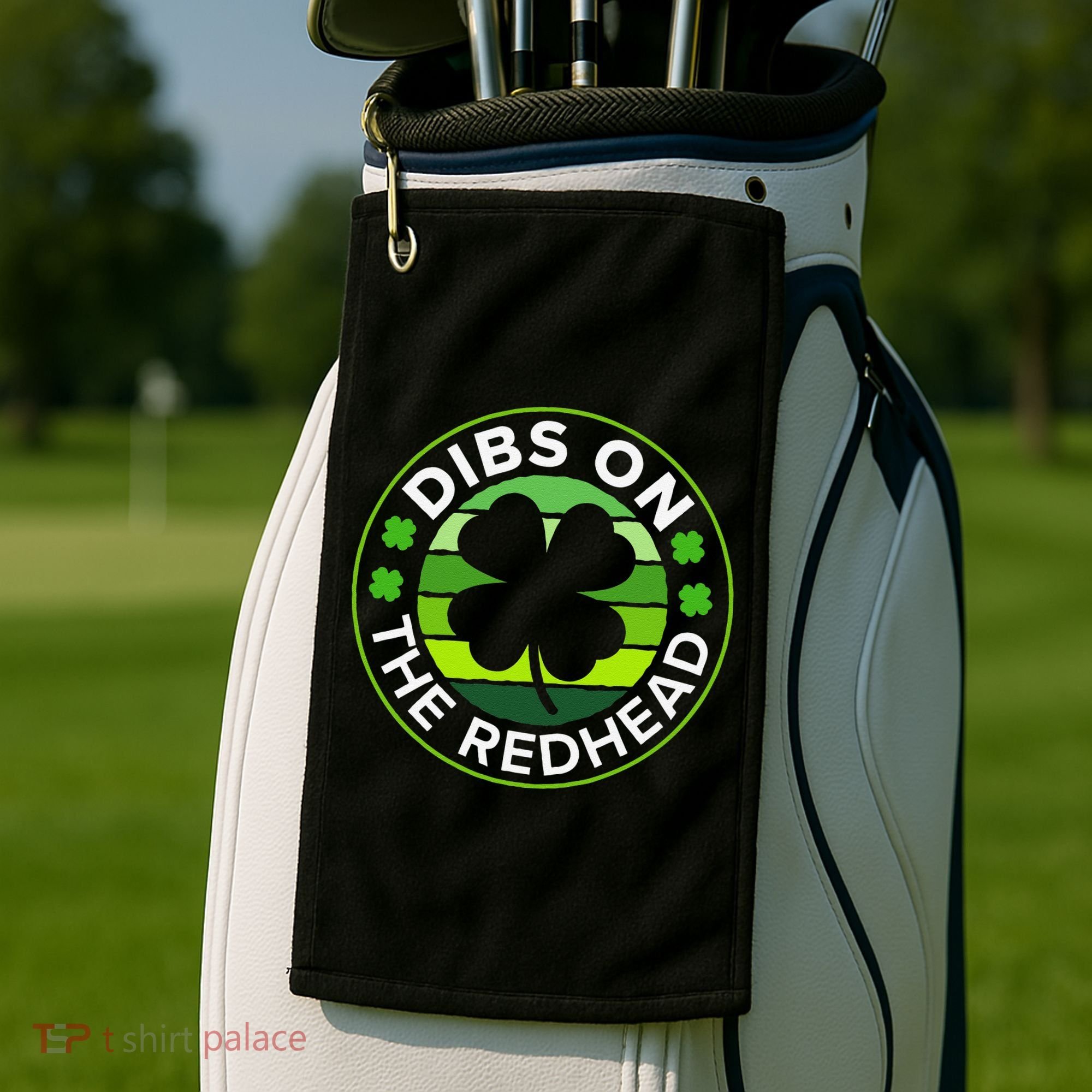 St Patricks Day Funny Irish Dibs On The Redhead Golf Towel