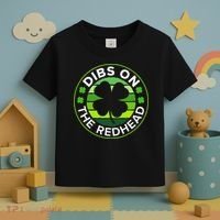 St Patricks Day Funny Irish Dibs On The Redhead Toddler T-Shirt thumb 3