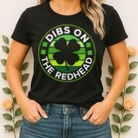 St Patricks Day Funny Irish Dibs On The Redhead Women's T-Shirt thumb 2