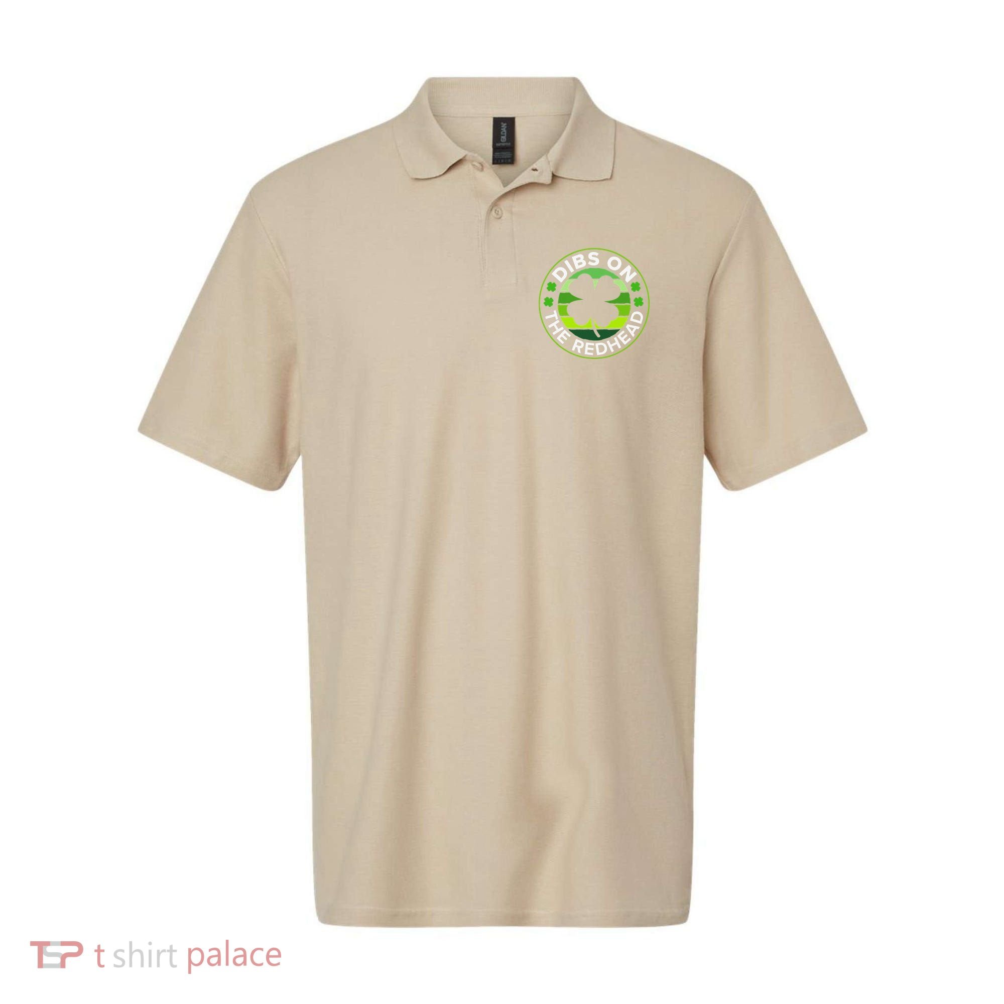 St Patricks Day Funny Irish Dibs On The Redhead Polo