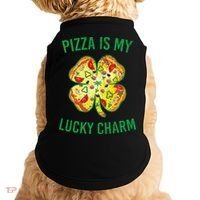 St Patrick's Day Is My Lucky Charm Pizza Shamrock Doggie Tank thumb 0