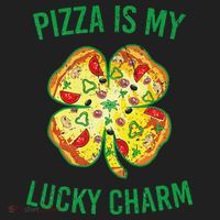 St Patrick's Day Is My Lucky Charm Pizza Shamrock Beanie thumb 2