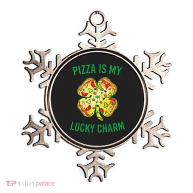 St Patrick's Day Is My Lucky Charm Pizza Shamrock Ornament