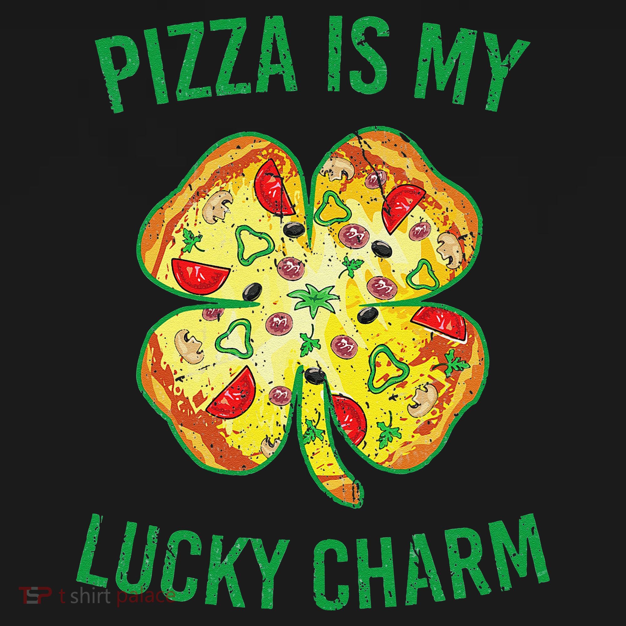 St Patrick's Day Is My Lucky Charm Pizza Shamrock Women's Tank Top