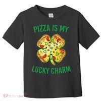St Patrick's Day Is My Lucky Charm Pizza Shamrock Toddler T-Shirt thumb 0
