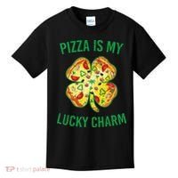 St Patrick's Day Is My Lucky Charm Pizza Shamrock Kids T-Shirt thumb 0