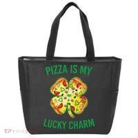 St Patrick's Day Is My Lucky Charm Pizza Shamrock Tote Bag thumb 0