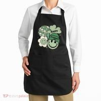 St Patricks Day Retro Smile Disco Party Apron thumb 2