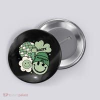 St Patricks Day Retro Smile Disco Party Button thumb 0