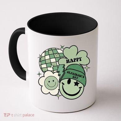 St Patricks Day Retro Smile Disco Party Coffee Mug