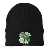 St Patricks Day Retro Smile Disco Party Beanie thumb 0