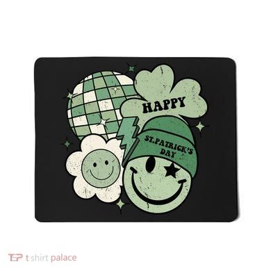St Patricks Day Retro Smile Disco Party Mousepad