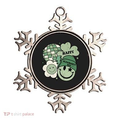 St Patricks Day Retro Smile Disco Party Ornament