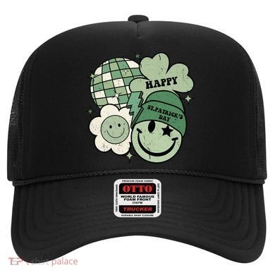 St Patricks Day Retro Smile Disco Party Hat