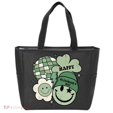 St Patricks Day Retro Smile Disco Party Tote Bag