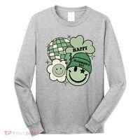 St Patricks Day Retro Smile Disco Party Long Sleeve Shirt thumb 0