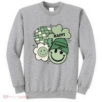 St Patricks Day Retro Smile Disco Party Sweatshirt thumb 0