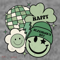 St Patricks Day Retro Smile Disco Party Toddler Hoodie thumb 2