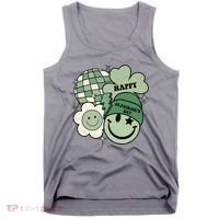 St Patricks Day Retro Smile Disco Party Tank Top thumb 0
