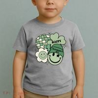 St Patricks Day Retro Smile Disco Party Toddler T-Shirt thumb 2