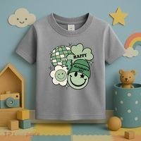 St Patricks Day Retro Smile Disco Party Toddler T-Shirt thumb 3