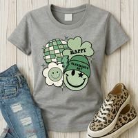 St Patricks Day Retro Smile Disco Party Women's T-Shirt thumb 3