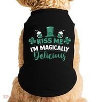 Saint Patrick's Day Shamrock Me I'm Magically Delicious Doggie Tank thumb 0