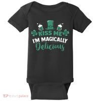 Saint Patrick's Day Shamrock Me I'm Magically Delicious Baby Bodysuit thumb 0
