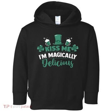 Saint Patrick's Day Shamrock Me I'm Magically Delicious Toddler Hoodie