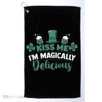 Saint Patrick's Day Shamrock Me I'm Magically Delicious Golf Towel thumb 0