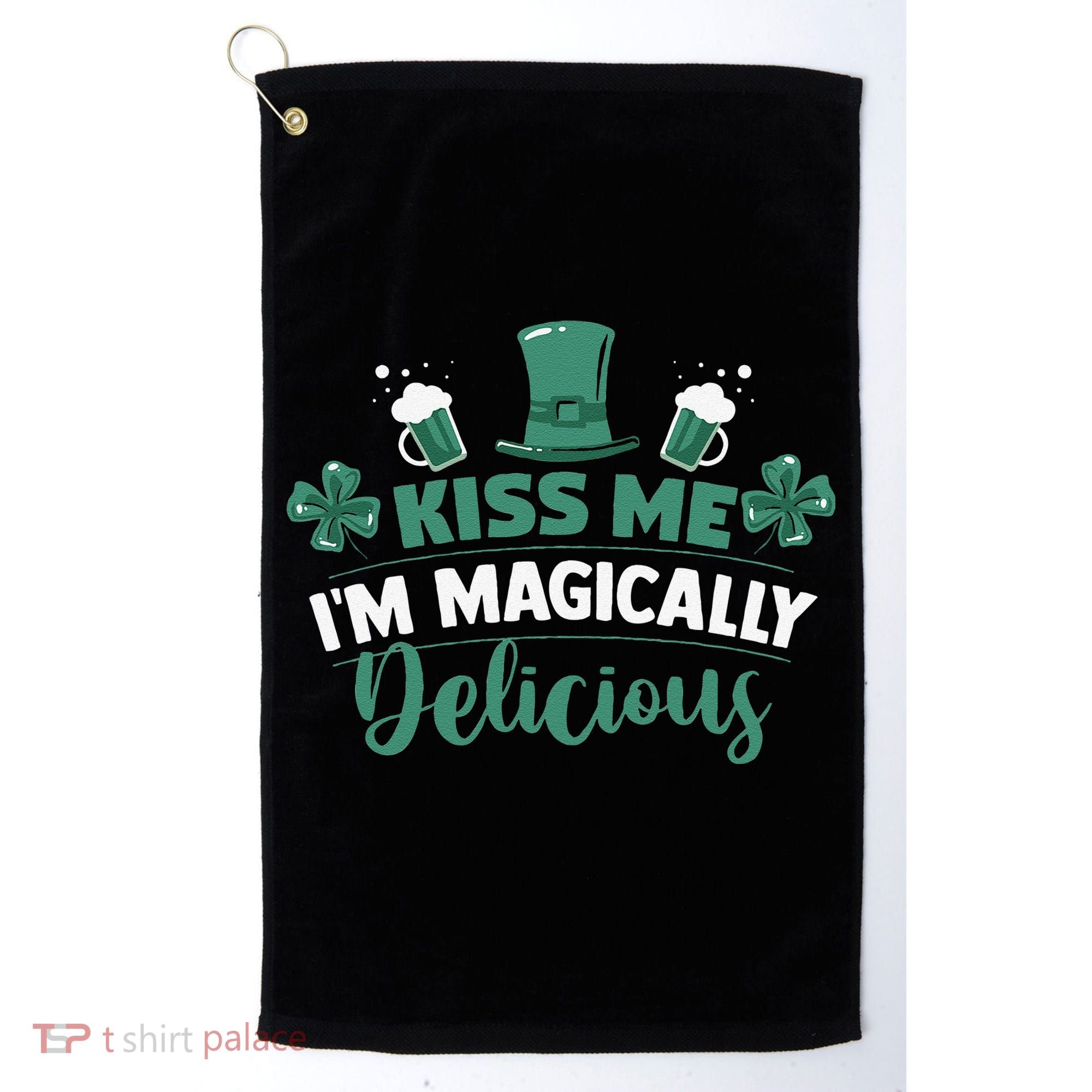Saint Patrick's Day Shamrock Me I'm Magically Delicious Golf Towel
