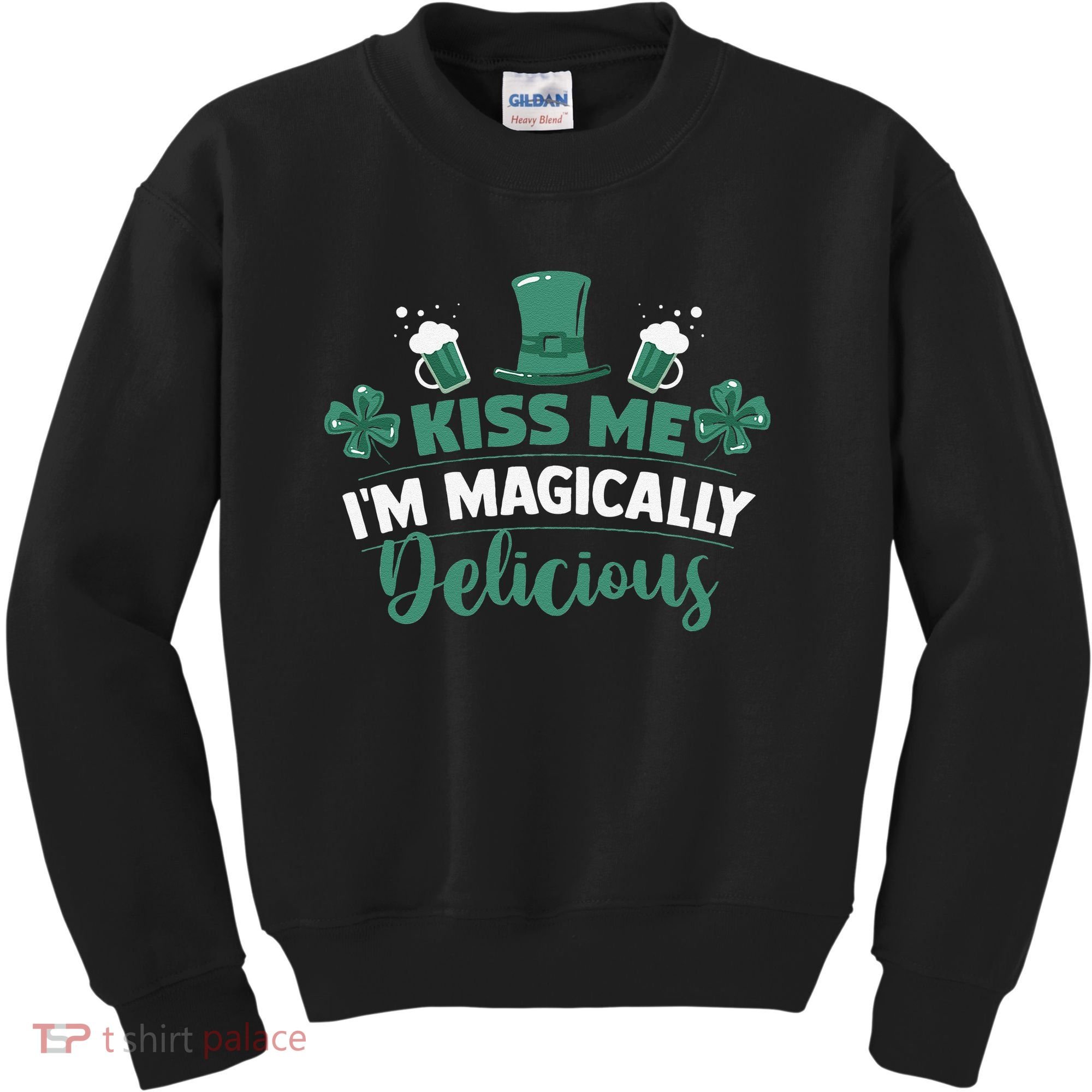 Saint Patrick's Day Shamrock Me I'm Magically Delicious Kids Sweatshirt