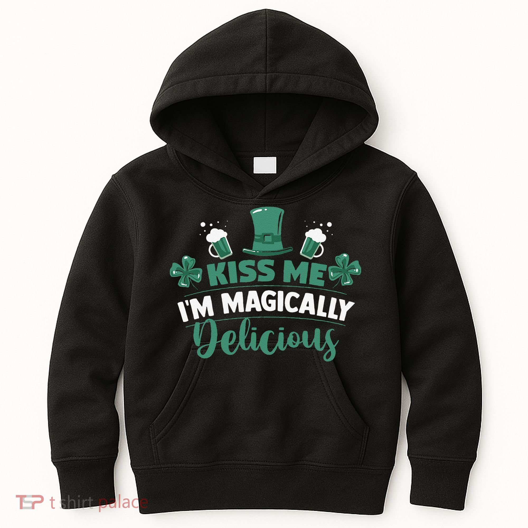 Saint Patrick's Day Shamrock Me I'm Magically Delicious Kids Hoodie