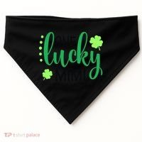 St Patricks Day, Funny St Patricks Day, St Patricks Day Lucky Mimi USA-Made Doggie Bandana thumb 0