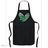 St Patrick's Day Clover Heart Holiday Apron thumb 0