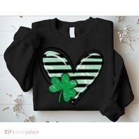 St Patrick's Day Clover Heart Holiday Sweatshirt thumb 2