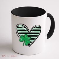 St Patrick's Day Clover Heart Holiday Coffee Mug thumb 1