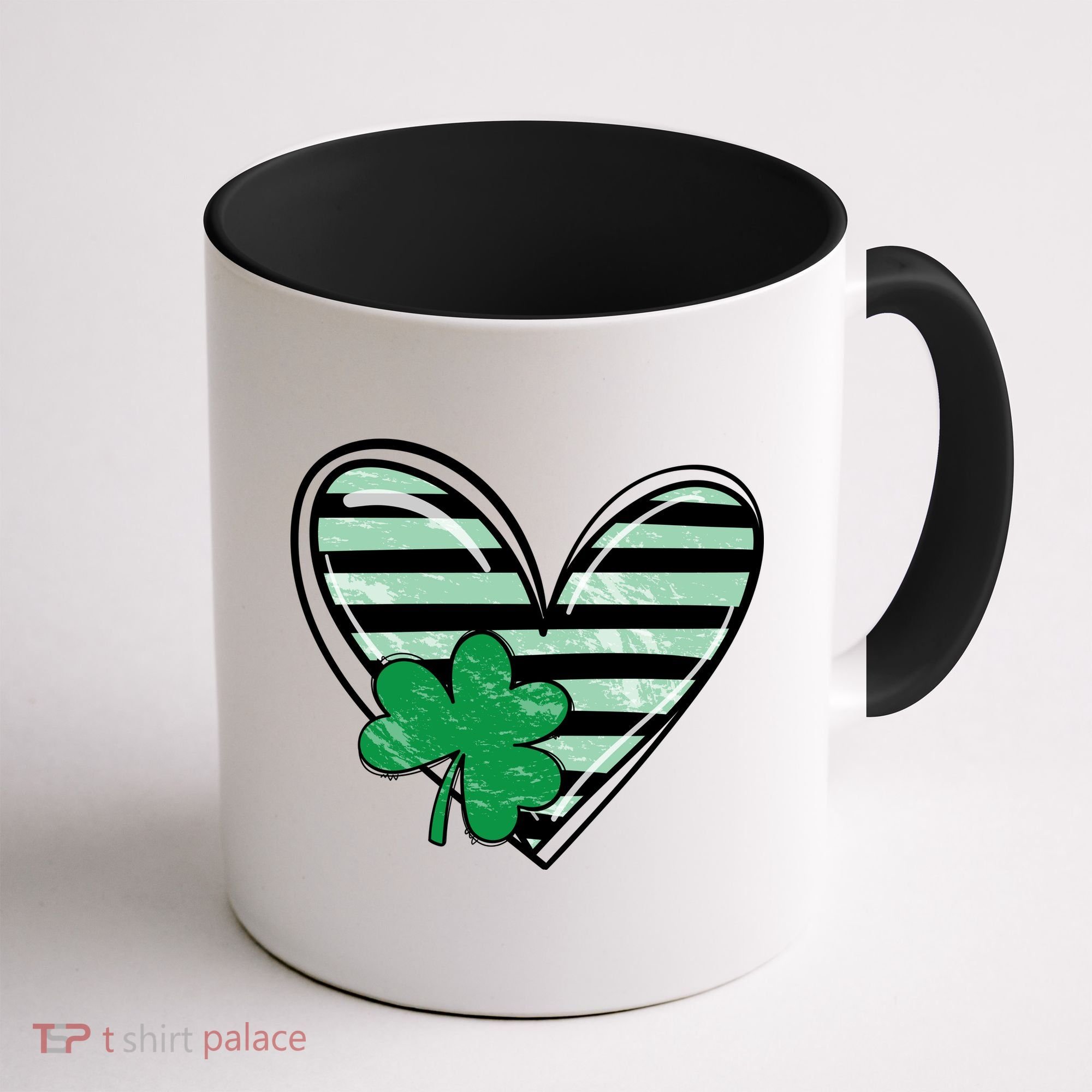 St Patrick's Day Clover Heart Holiday Coffee Mug